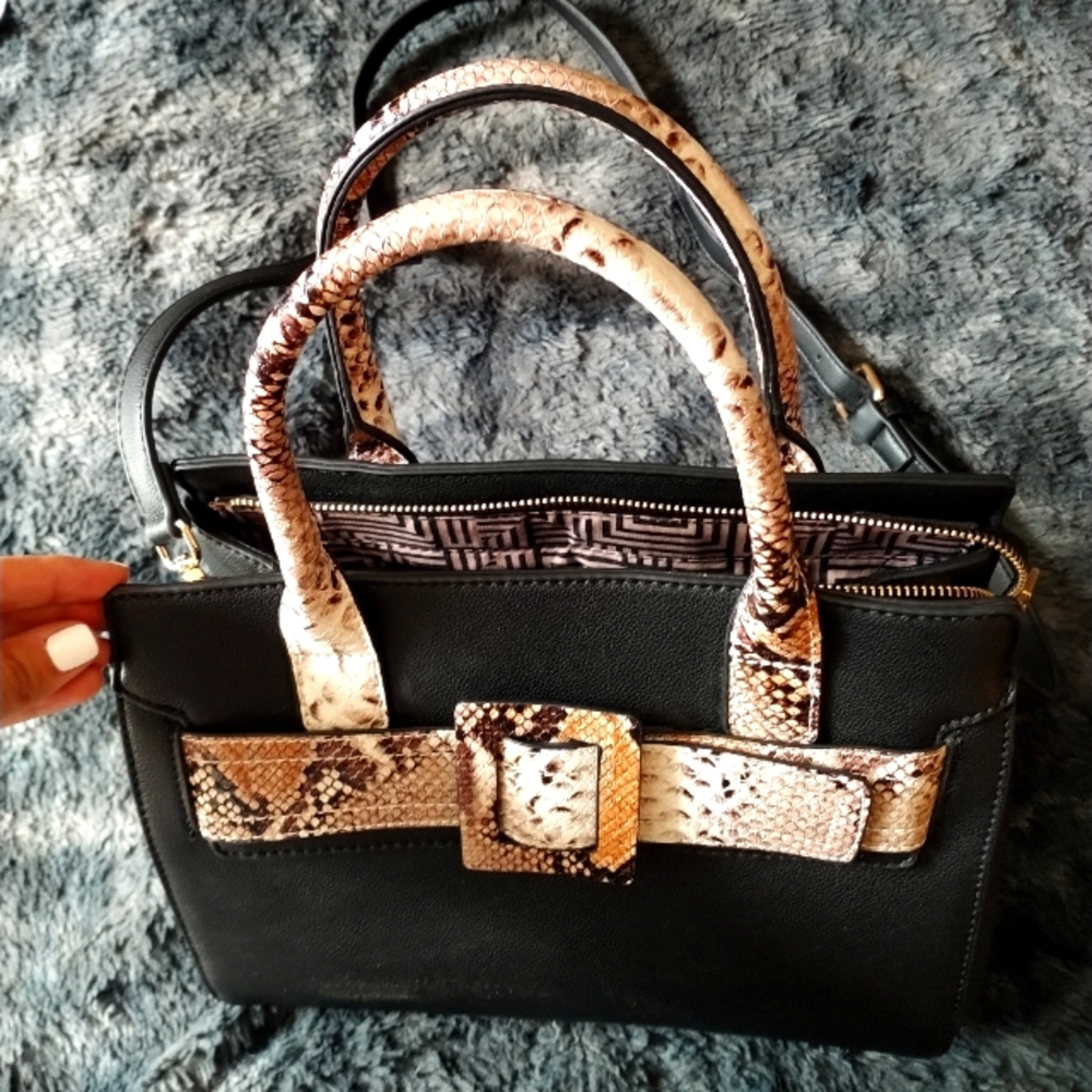 Faux Snakeskin Purse